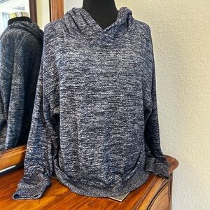 GAP Navy Marled Knit Hoodie. Size M. NWTGS